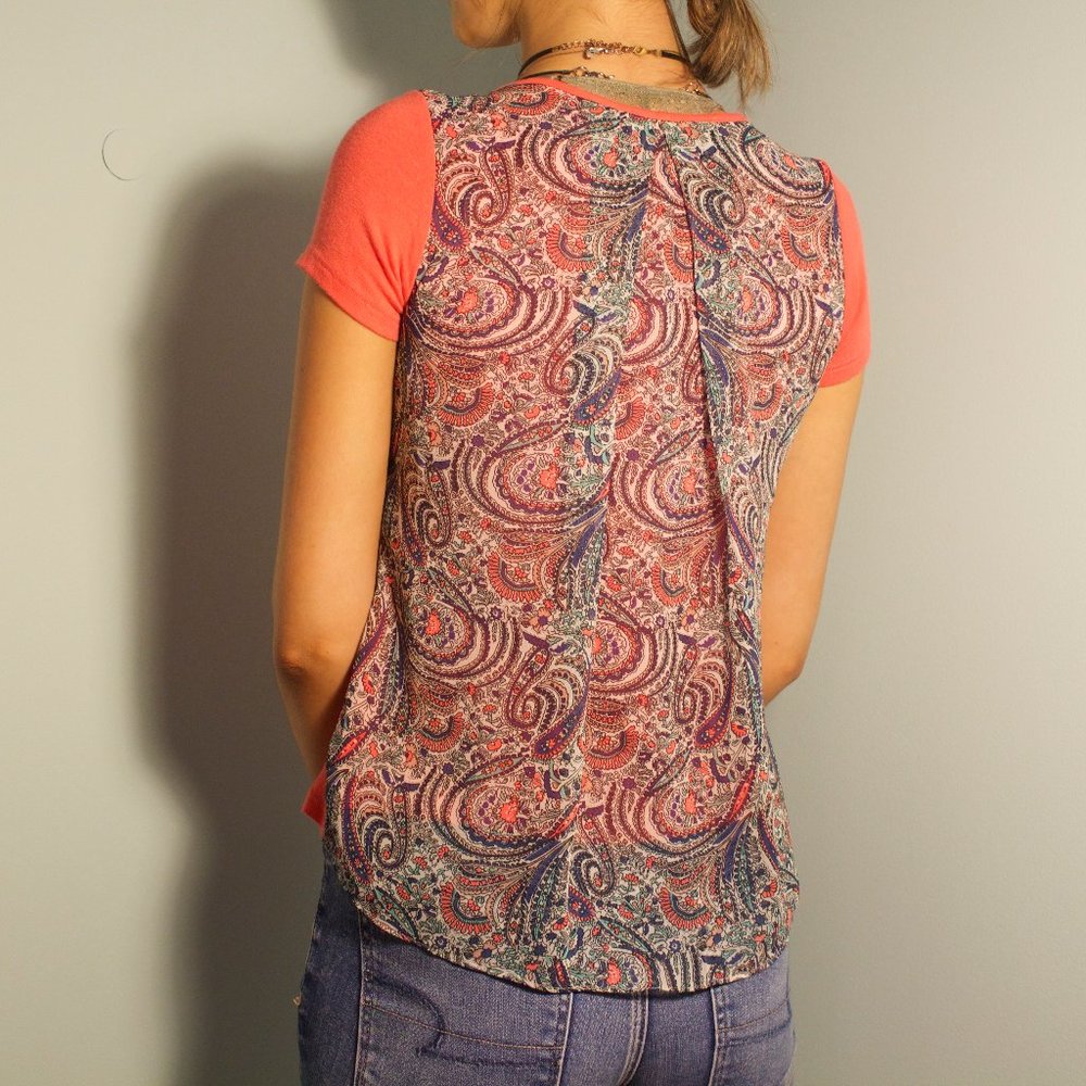 Orange Bi-Patterned Shirt - Picture 2 of 2